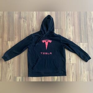 Tesla Black and Red Logo Hoodie